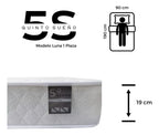 Cama Europea 1 Plaza Luna Con Respaldo Colores 90 X 190 Cm