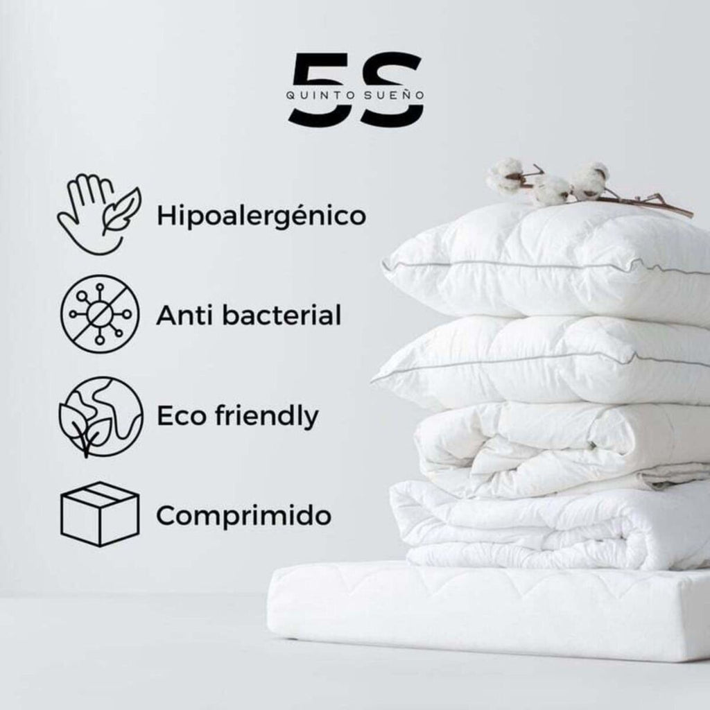 Cama Europea King Aura Con Respaldo Base Dividida 180 cm X 200 cm