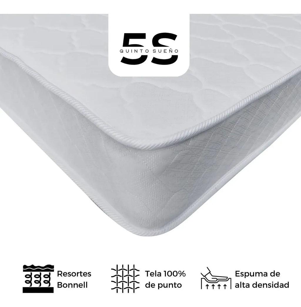 Cama Europea 1 Plaza Colchón Luna 90 X 190 Cm