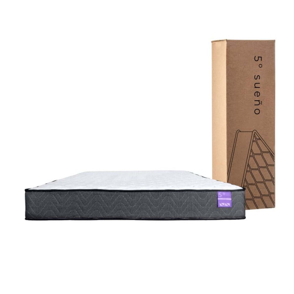 Cama Europea 2 Plazas Colchón Aura + Respaldo Tubula