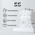Cama Europea 2 Plazas Colchón Aura + Respaldo Tubula