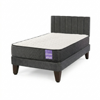 Cama Europea 1.5 Plazas Aura Con Respaldo Colores 105 cm x 190 cm
