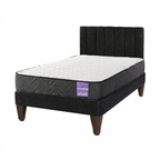 Cama Europea 1.5 Plazas Aura Con Respaldo Colores 105 cm x 190 cm