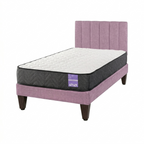 Cama Europea 1.5 Plazas Aura Con Respaldo Colores 105 cm x 190 cm