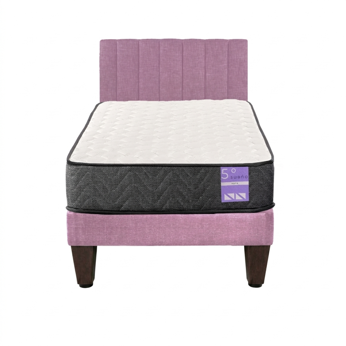 Cama Europea 1.5 Plazas Aura Con Respaldo Colores 105 cm x 190 cm