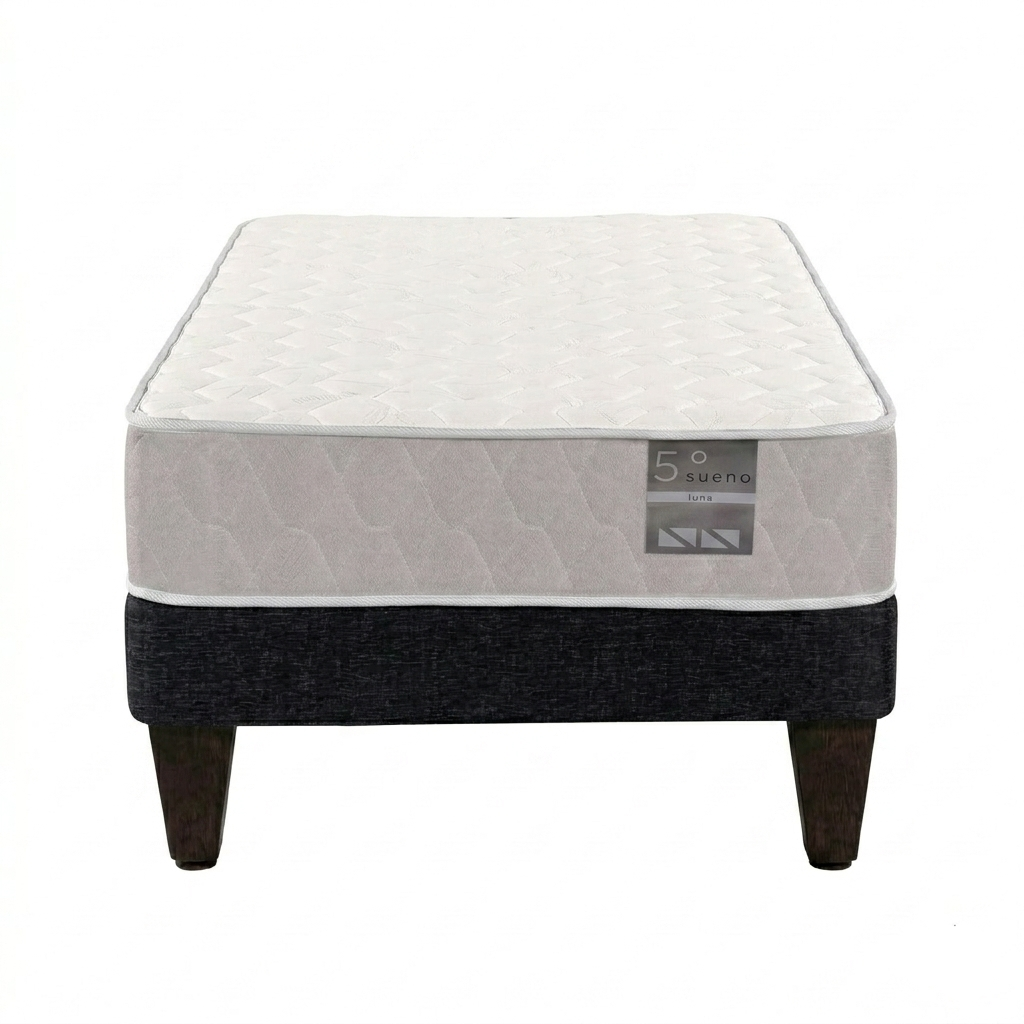 Cama Europea 1 Plaza Colchón Luna 90 X 190 Cm