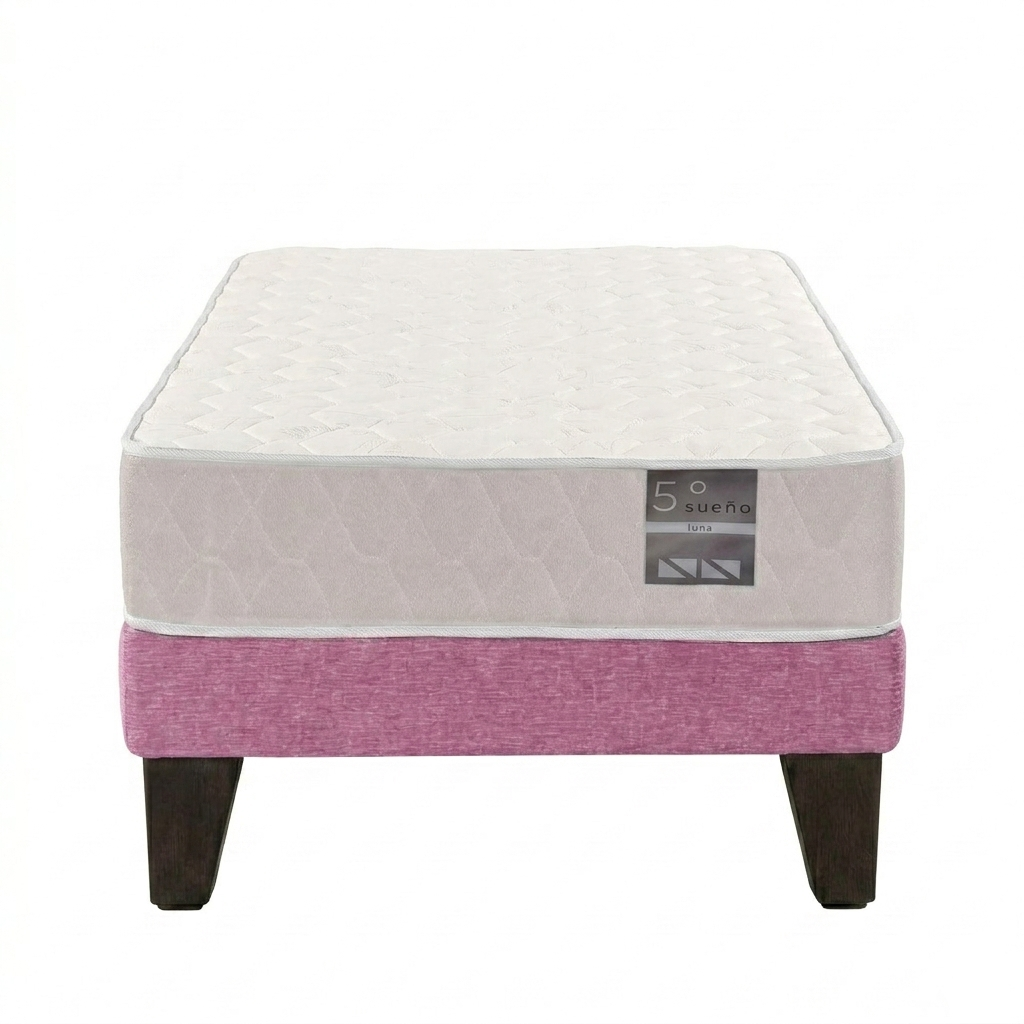 Cama Europea 1 Plaza Colchón Luna 90 X 190 Cm