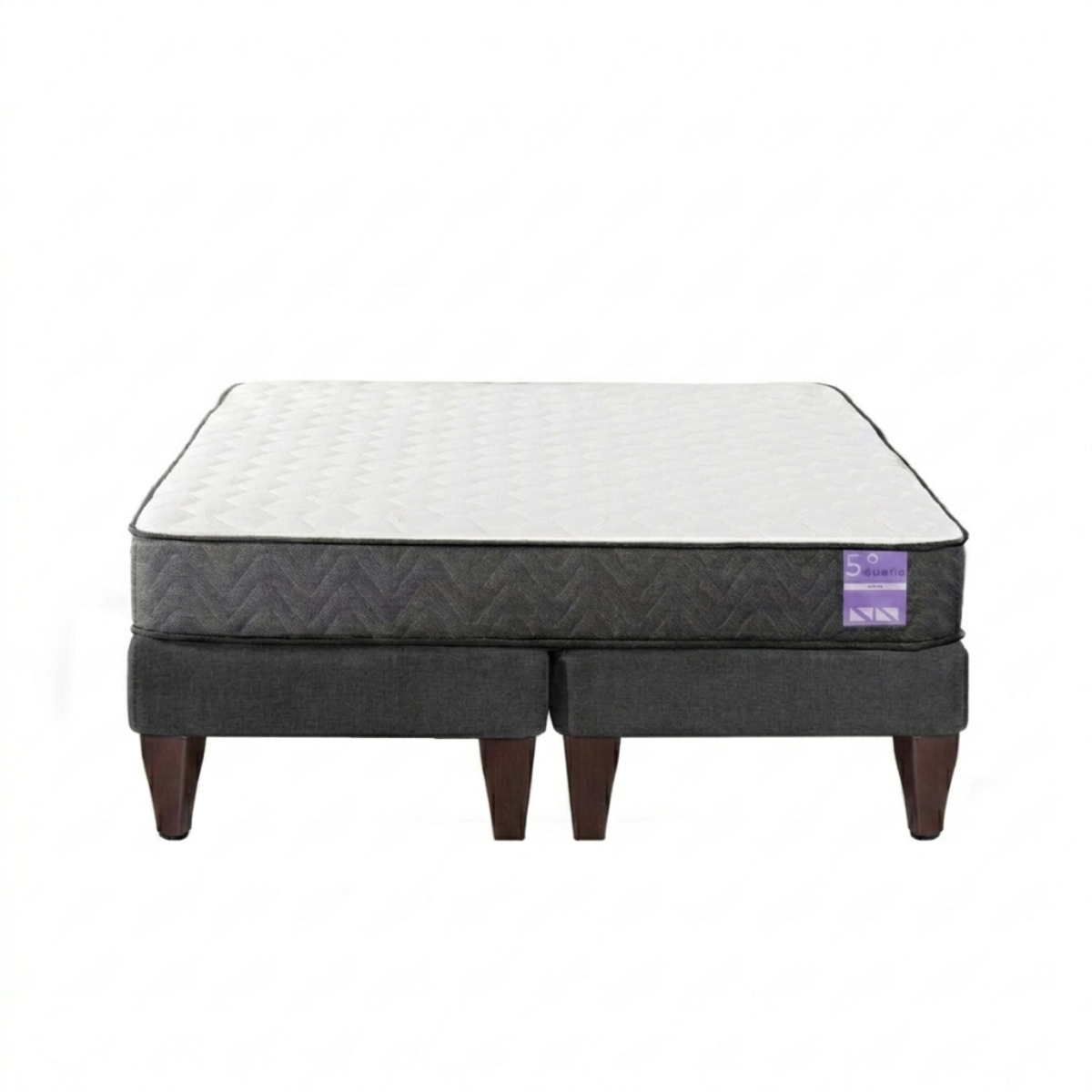 Cama 2 Plazas Base Separada Europea Colchón Aura