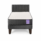 Cama Europea 1.5 Plazas Aura Con Respaldo Colores 105 cm x 190 cm