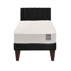 Cama Europea 1 Plaza Luna Con Respaldo Colores 90 X 190 Cm
