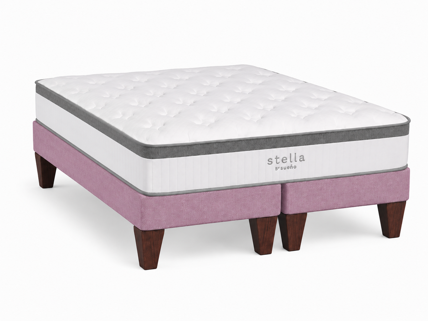 Cama Europea 2 Plazas Base Dividida  Stella