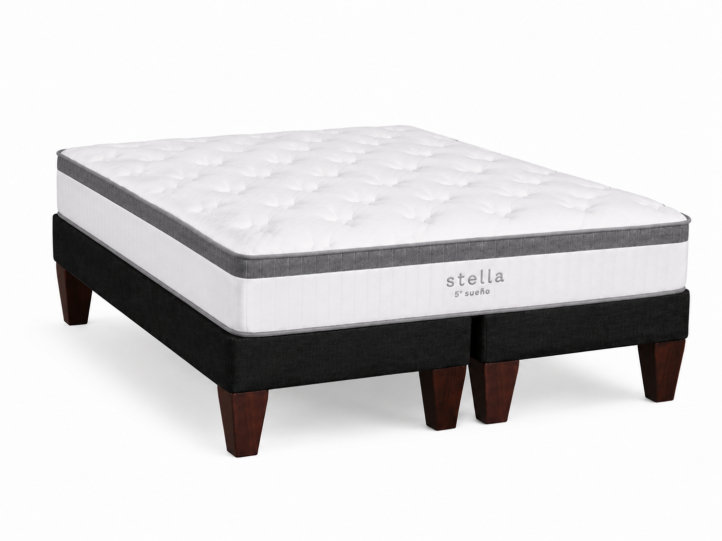 Cama Europea 2 Plazas Base Dividida  Stella