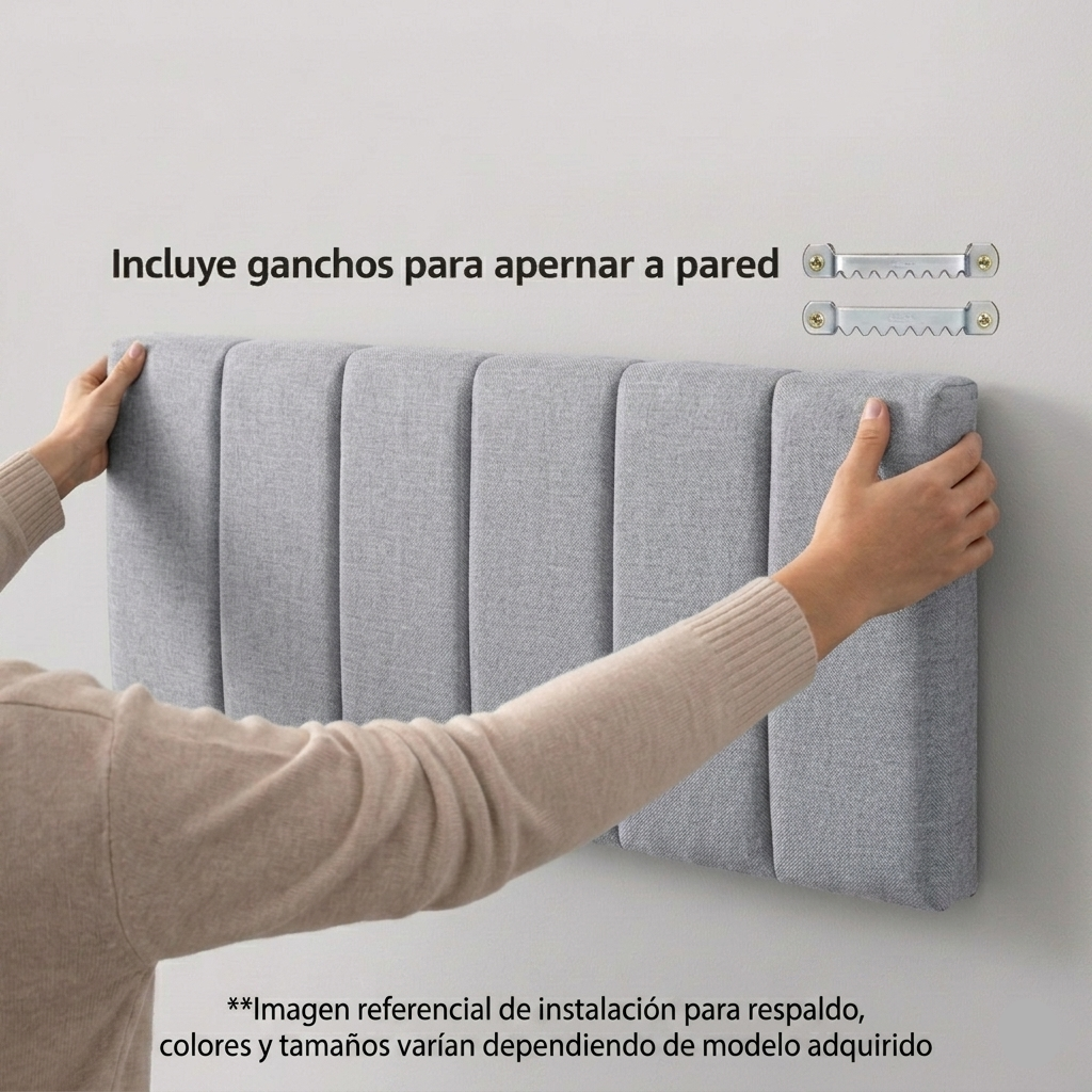 Respaldo De Cama 1.5 Plazas Tubular 105 cm X 65 cm