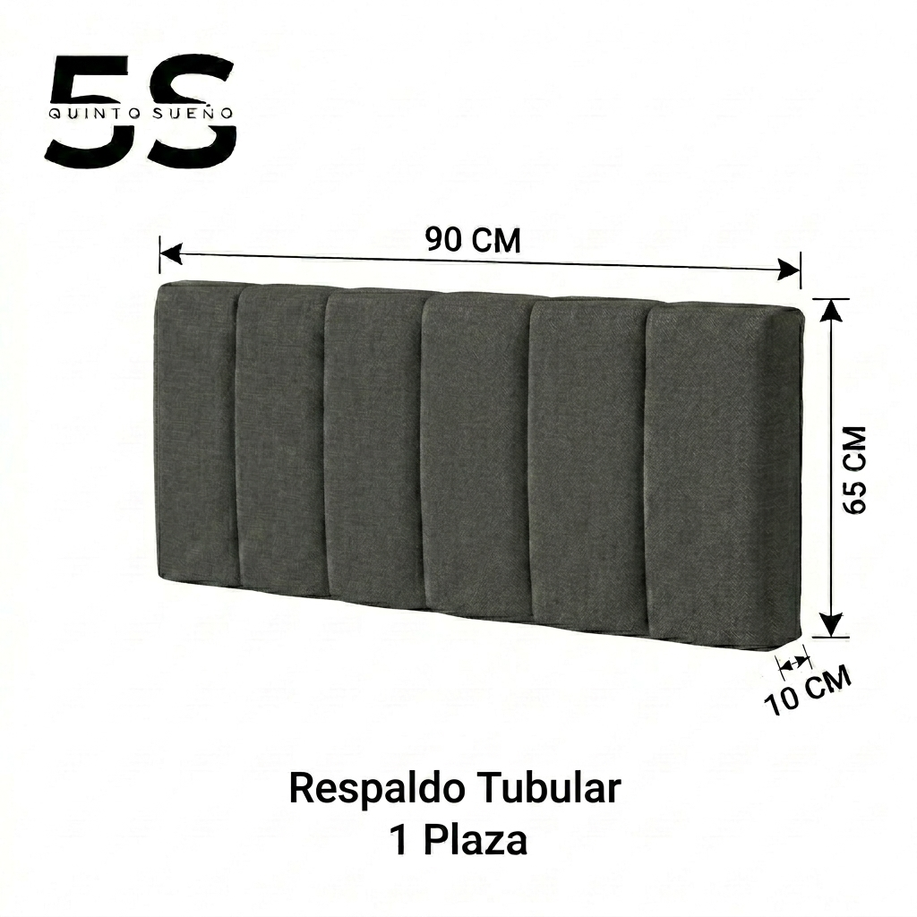Respaldo De Cama 1 Plaza  Tubular 90 cm X 65 Cm