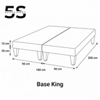 Base de cama Europea dividida King Colores 180 cm x 200 cm