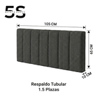 Respaldo De Cama 1.5 Plazas Tubular 105 cm X 65 cm