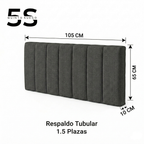 Respaldo De Cama 1.5 Plazas Tubular 105 cm X 65 cm