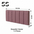 Respaldo De Cama 1.5 Plazas Tubular 105 cm X 65 cm