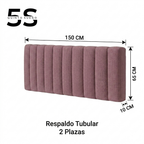 Cama Europea 2 Plazas Colchón Aura + Respaldo Tubula