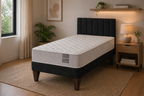 Cama Europea 1 Plaza Luna Con Respaldo Colores 90 X 190 Cm