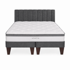 Cama Europea 2 Plazas Base Dividida Con Respaldo Stella