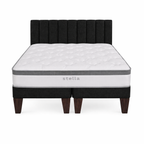 Cama Europea 2 Plazas Base Dividida Con Respaldo Stella